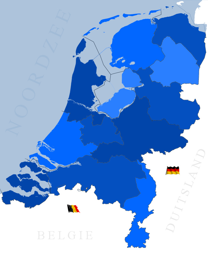 Kaart Nederlandse provincies