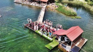 Kabelwaterskibaan Stroombroek in Braamt, Gelderland.
